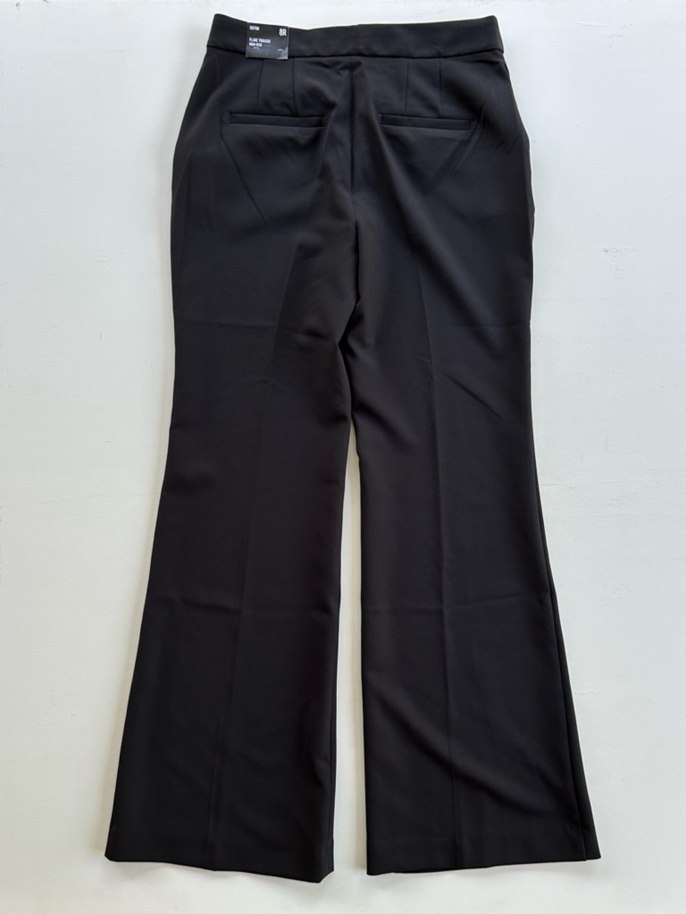 Express Editor Flare Trouser High Rise Wide Leg Dress Pants Black Women’s Size 8 - Picture 12 of 16